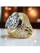 Anillo Artesanía vintage Circón Oro amarillo de 14 quilates vrc089y